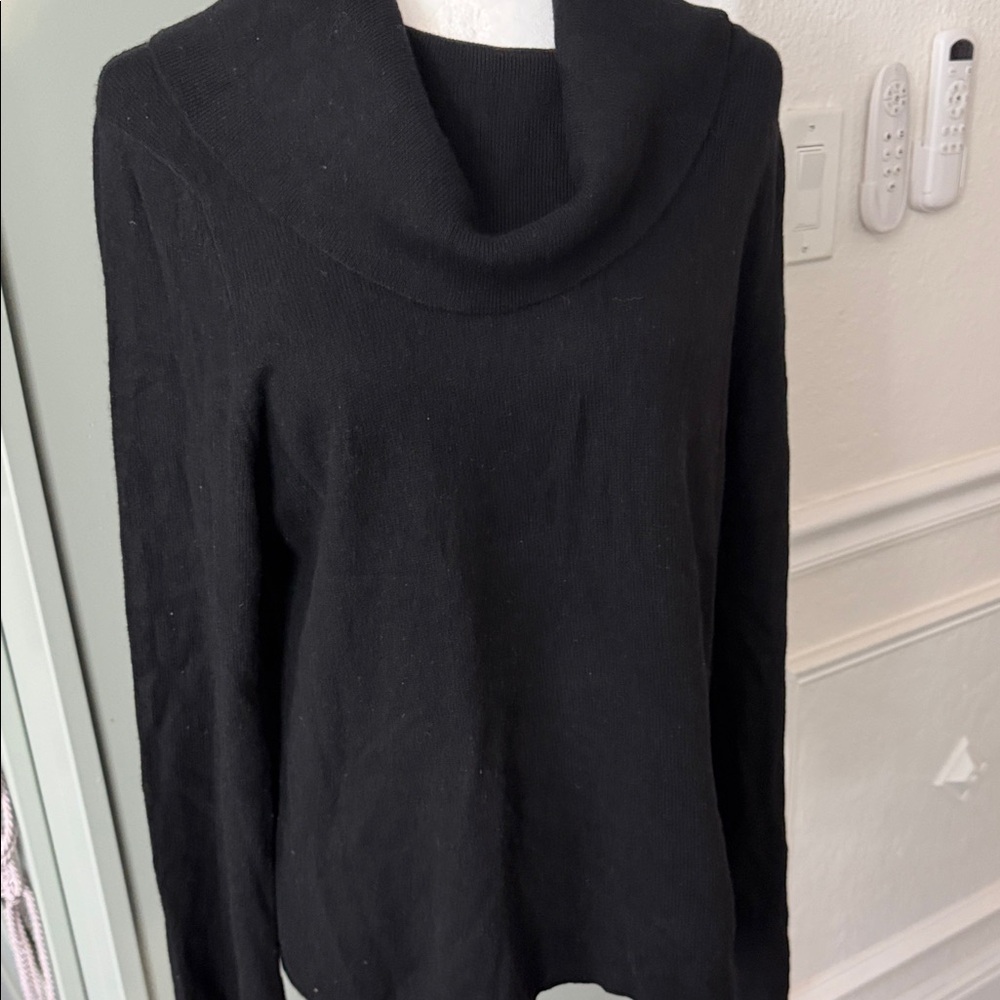 Charter Club Black Cashmere  Neck Sweater